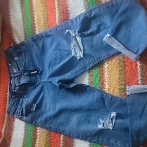 Brand new with tags Express boyfriend jeans size 0 with rips